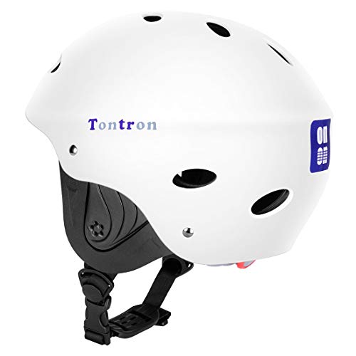 Tontron Classic Wakeboard Kajak Kite Surf Wassersporthelm (Weiss, L(55-61cm)) - Image 3
