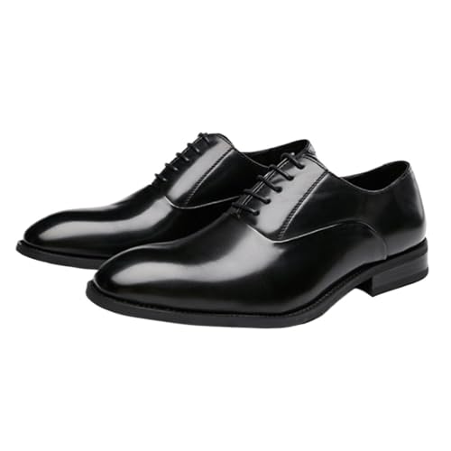 Mens Classic Lace Up Formal Shoes Prom Breathable Top Grain Leather Business Slip Resistant Oxfords2