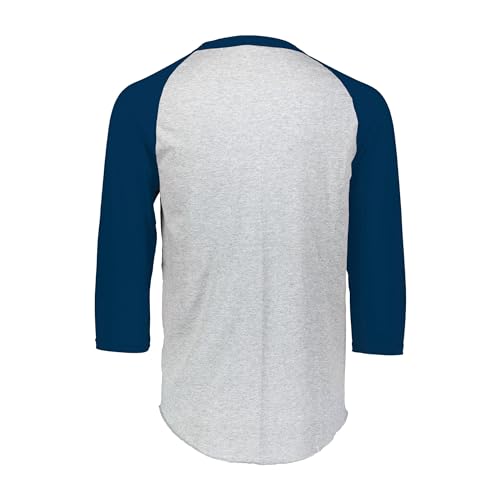 Camiseta de béisbol para hombre Augusta Sportswear con cuello redondo y manga 3/4, mezcla suave de algodón para entrenamiento y día de partido XF miniatura 3