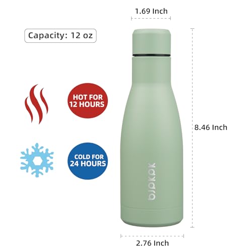 Image of BJPKPK 12 oz Small Mini Water Bottle, Insulated Stainless Steel Flask