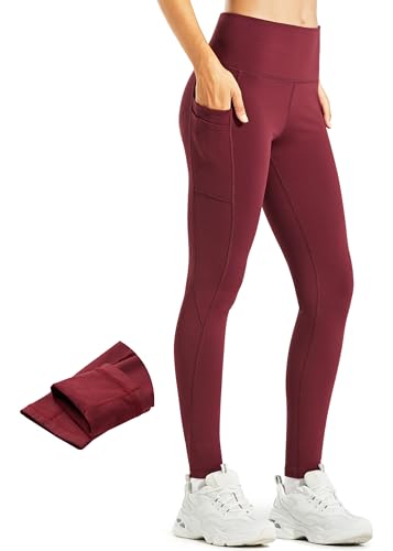 Libin Mujer Invierno Leggins Termicos Pantalones Impermeable Mallas Termicas Cálido Elásticos Pantalon De Senderismo Con Bolsillos, Vino Rubí, M Libin Mujer Invierno Leggins Termicos Pantalones Impermeable Mallas Termicas Cálido Elásticos Pantalon De Senderismo Con Bolsillos, Vino Rubí, M