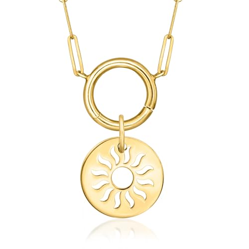 Pure Collection by Ross-Simons Italian 14kt Yellow Gold Sun Cut-Out Charm4