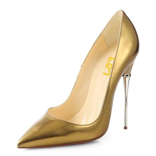 FSJ Women Sexy Slip On Formal Pumps Stiletto Heels Pointy Toe Chic Party Evening Dress Ladies Work Shoes Size 4-15 US