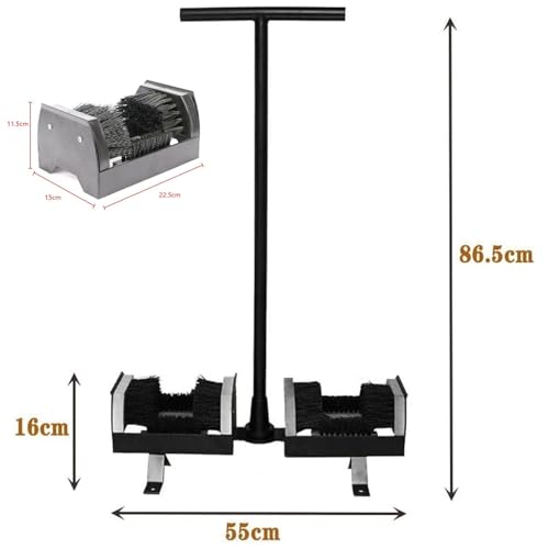Cepillo rascador de botas de exterior, limpiador de botas de fútbol resistente, base estable, cerdas rígidas de doble cara, herramienta de eliminación de barro, herramienta de limpieza de barro para