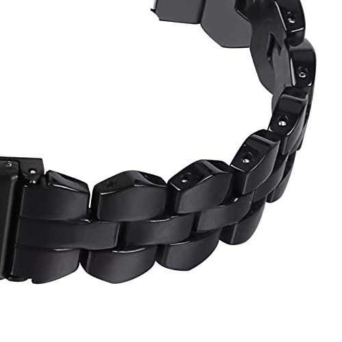 Correa para Fitbit Versa 4 con cierre desplegable 20 mm negro miniatura 2