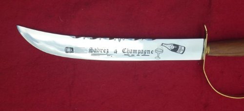Uster champagne saber wood handle