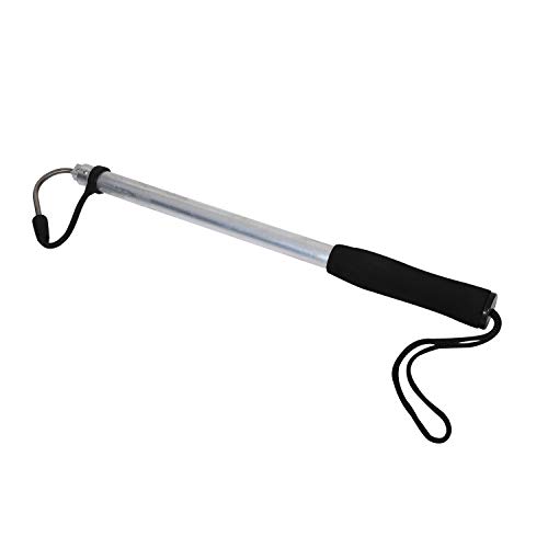 SODIAL Telescopic Fish Gaff with Stainless Sea Fishing Spear Hook Tackle, Soft EVA Handle Aluminium Alloy Pole for Freshwater and Saltwater Fishing 90cm