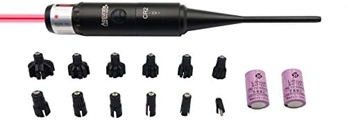 StrongTools Red BoreSighter 177 to 12GA Caliber Rifle Scope Handgun Hunting Red Dot Boresight Kit Press Switch Bore Sight 800mAh Battery(Red)