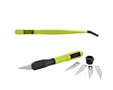 RHCKP03 Fits For RYOBI 2-in-1 Hobby Knife w/Blade Storage With 6 in. Silicone Tipped Tweezers