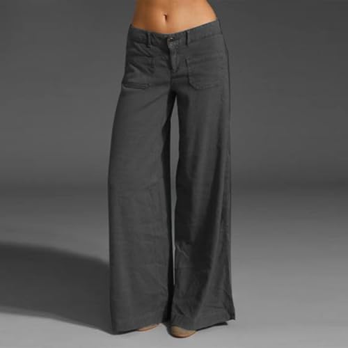 Women's Wide Leg Summer Button Down Casual Beach Pants4