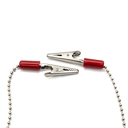 Auear, 6 Pack Napkin Clips Metal Dental Bib Clips Napkin Chain Bib Holder Napkin Fixing Clips Chain Lanyard Napkin Holder Flexible For Adult (4 Colors) #TOP2