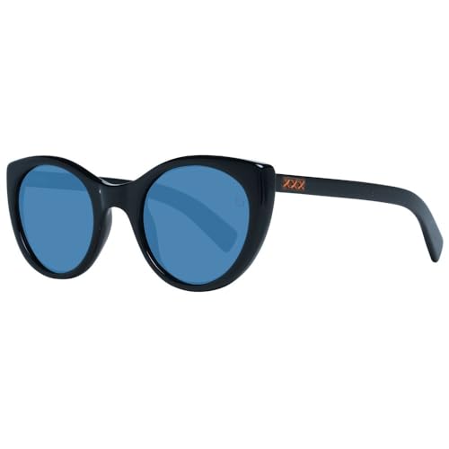 ERMENEGILDO ZEGNA mixte adulte ZC0009 01V 50 Montures de lunettes, Noir (Nero Lucido/Blu)