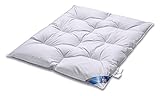 Hochwertiges Daunenbett & Daunendecke 100cm x 135cm 40cm x 60cm | Daunen und Federn Klasse 1 | Hülle 100% Baumwolle weiß | voll waschbar | Praktische Tragetasche | Deutsches Qualitätsprodukt