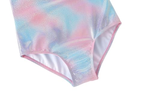 Image of Toddler Swimsuit Girl One Piece Rash Guard Tankini Bathing Suit Little Girls Sleeveless Quick Dry Swimwear 4-8 Years