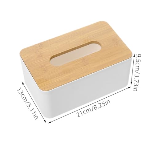 Caja dispensadora de pañuelos diseño rectangular madera premium 3
