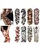 Fashion Temporary Tattoo Transfer Stickers - 8 Sheets Large Size Tattoo Body Stickers for Man & Women Waterproof Removeable Non-Toxics & Safe for All Skin (Set.3)