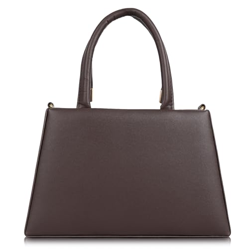 Image of Gold Rose Women's Elegant Color Block Handbag - Stylish Top Handle Purse for Office, Party & Daily Use | Premium Structured Ladies Hand Bag