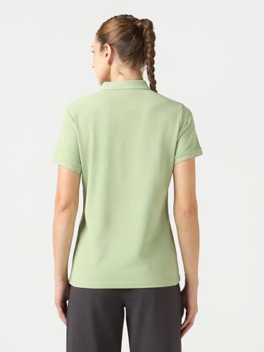 Image of TECHNOSPORT Womens Polyester Slim Fit Solid Half Sleeve Polo Matpiq T-Shirt with Techno Dry, Anti Static for Regular Use