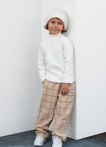 Volunboy Baby Boys Girls Turtleneck Long Sleeve Shirts Cotton Unisex Mock Neck Thermal Pullover Solid Color Warm Tops4