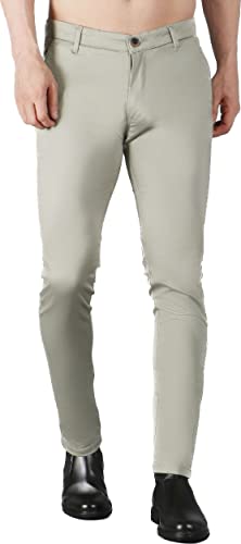 Image of Hence Men's Slim Fit Cotton Casual Trousers