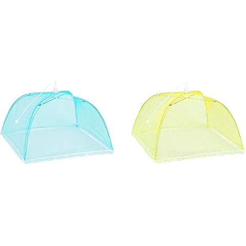 LEDDP Food Cover Net Cake Cover Food Covers Mesh Pop Up Small Pop Up Food Cover Food Covers Mesh Pop Up Foldable Insulated Food Cover 2PCS Random Color,12 Inches Cover