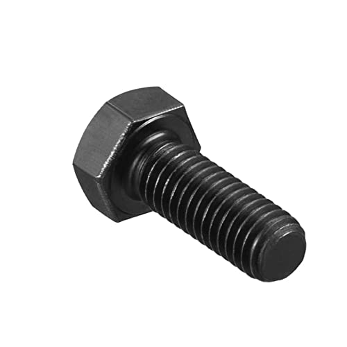 Image of M12-1.75 x 45mm Carbon Steel Grade 8.8 External Hex Head Screw Bolts Metric Thread Hexagon Bolts Fastener for Hardware Furniture Machinery Black 5pcs