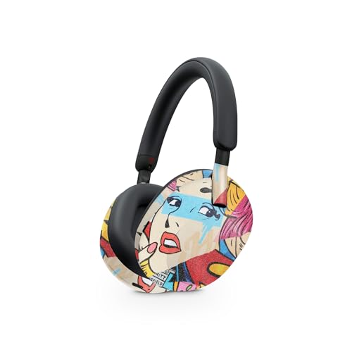 Image of MightySkins Glossy Glitter Skin Compatible with Sony WH-1000XM5 Headphones - Cartoon Mania | Protective, Durable High-Gloss Glitter Finish | Easy to Apply
