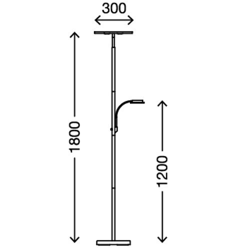 Outon LED Torchiere Floor Lamp With Reading Side Light, 4 Color Temper – OUTON