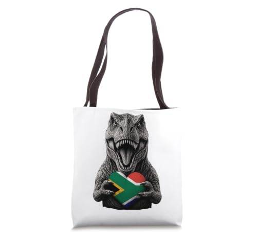 South African Flag Dinosaur Heritage T-Rex South Africa Tote Bag
