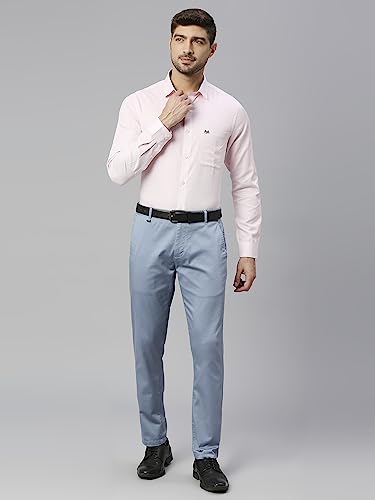 Image of Thomas Scott Men's Cotton Slim Fit 100% Formal Shirt with Spread Collar and Full Sleeves