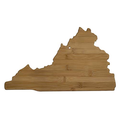 Totally Bamboo Virginia State Shaped Bamboo Serving And Cutting Board, Brown