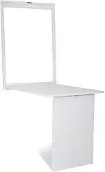 Móveis Britz, Mesa Dobrável Retrátil de Parede Retangular em MDF Branca - Móveis Britz