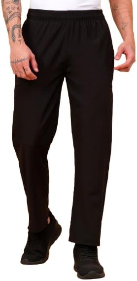 Polyester Side Stripe Regular Fit Track Pants for Men with Side Zipper Pockets Multipurpose Activewear Trouser for Gym Running Sports Casual and Active Wear