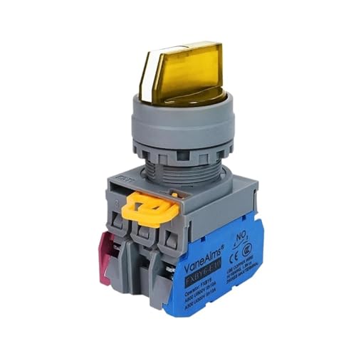 Interrupteur rotatif bouton éclairé blanc FXBY6 pour contrôle panneau 22mm 12V