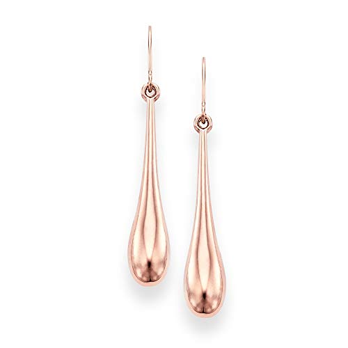 14K Yellow & Rose Gold Tear Drop Earrings With Euro Wire #TOP15