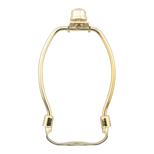 DGBRSM 5 Inch Lamp Harp Stand with Standard Saddle and Lamp Tip DIY Detachable Lighting Project Tool for Bedroom Living Room Floor Lamp Gold