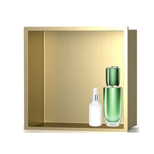 Niche de douche dorée pré-construite pour une salle de bain moderne