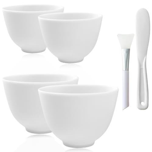 4 tazones de silicona para mascarilla facial DIY miniatura 1