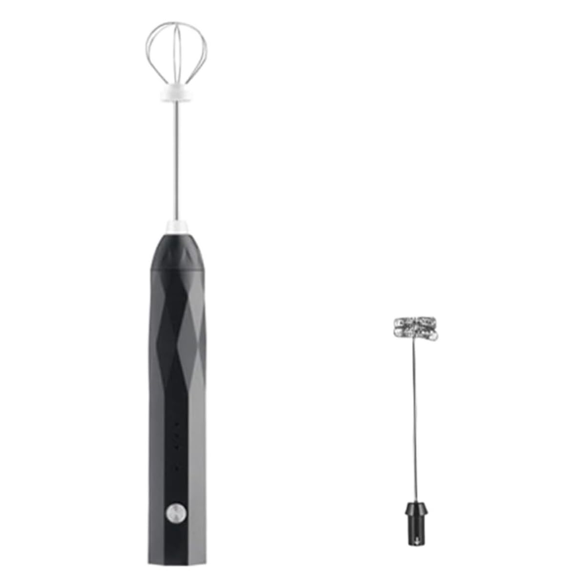 Schiumatore caffè Montalatte Elettrico Portatile Frusta in Acciaio Inossidabile Bacchetta per Schiuma di caffè Bevanda al Latte Montalatte Manuale(Black)