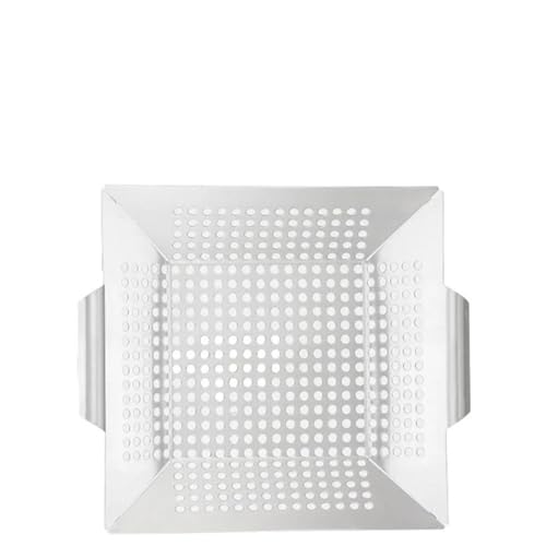 Paniers En Charbon De Bois Poêle de Barbecue multifonctionnelle en acier inoxydable, panier en maille, panier de collation domestique, plateau de fuite, Barbecue en plein air Pour Barbecues Charbon(L)