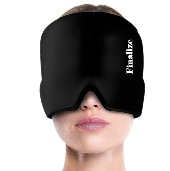 Finalize Migraine Relief Cap for Migraines, Headaches, Sinuses, Tension Relief Headache Relief Cap for Men & Women Hot and Cold Therapy Relaxing Thermax Migraine Cap, Migrane Relaxing Cap - Black
