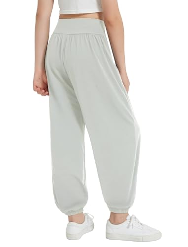 Image of EXARUS 3 Pack Girls Wide Leg Pants Baggy /Tapered Loose Casual Summer | Teen Flowy Tween Beach School Vacation Trousers Youth Junior Preteen Bottoms Lightweight Soft Kids 6-14Y