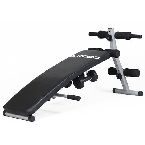 Kobo Abdominal AB Cruncher Exercise Sit Up Bench for Home Gym with Dumbbells (Imported) (B00ATY8V6W) Amazon Price History, Amazon Price Tracker