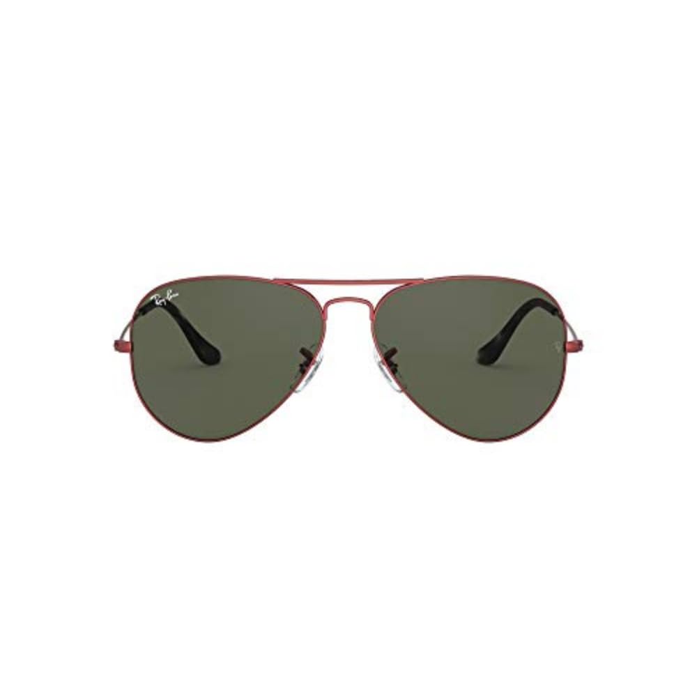 Ray-Ban Unisex Red Aviator Sunglasses, 62 Mm Uk