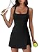 OFEEFAN Womens Athletic Dress Tennis Golf Bodycon Workout Active Skort Casual Graduation Concert Date Outfits Black L