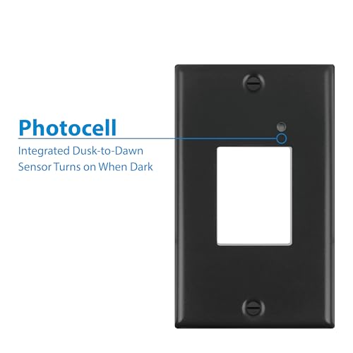Image of NICOR Lighting STP2 Frosted Black LED Step Light with Photocell (STP2F120BKPC)