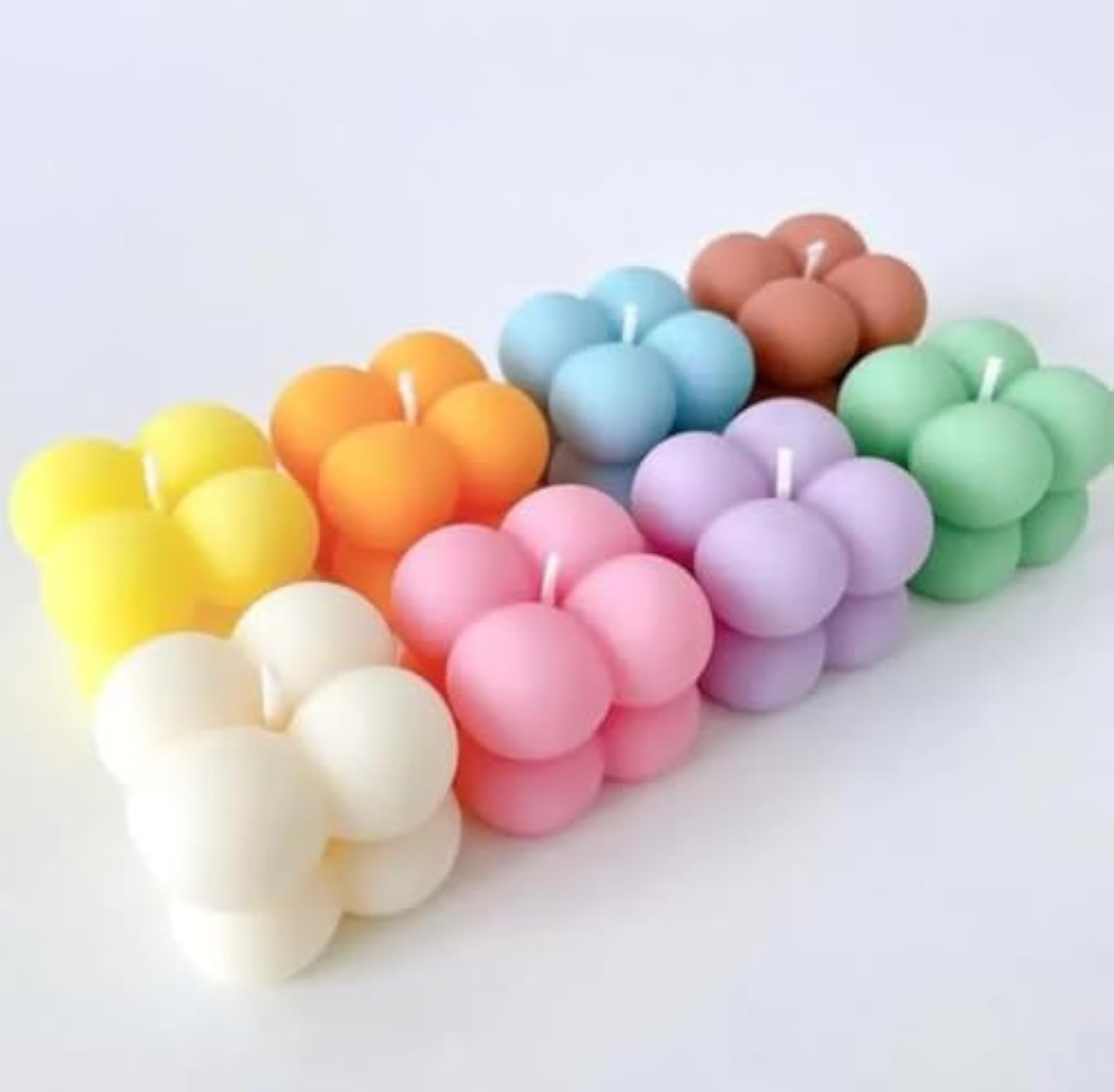 3D Small Bubble Candles - Handmade Decorative Soy Candles