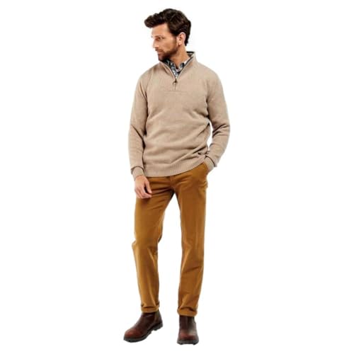 Barbour Men's Nelson Essential Half Zip Sweater, Stone2