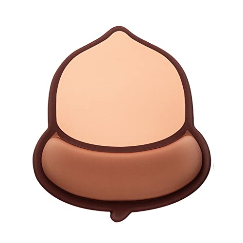 Ice Age Acorn Design Mouse Pad Comfortable Silica Gel Thicken Skin Friendly Silky Surface Hand Rest Wrist Rest Mat