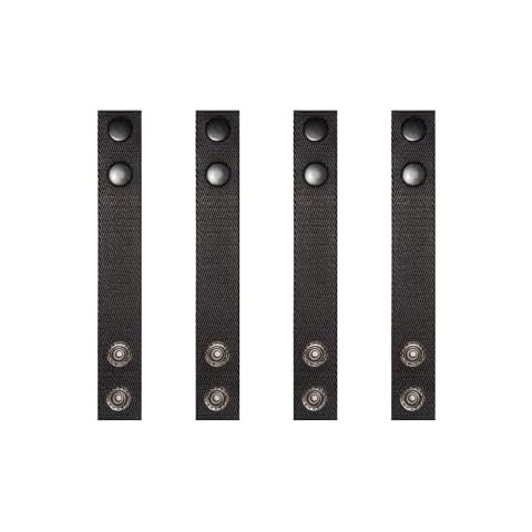 HUNANBANG Traditional Black Law Black Nylon Belt Keepers with Double Snaps for 2~2.25" Wide Duty Belts- Set of 4 Cover